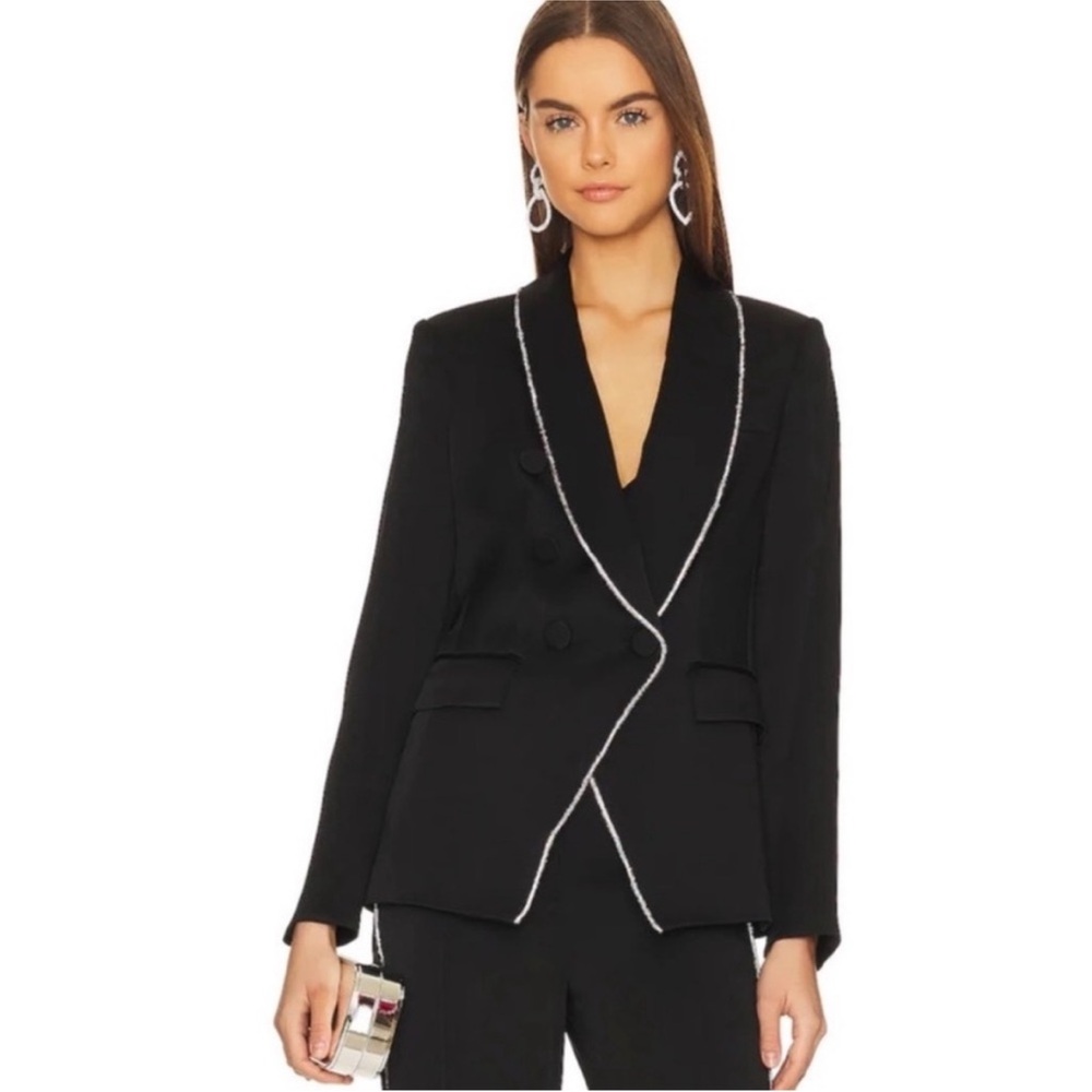 Veronica Beard Jagger Embellished Rhinestone Dickey Blazer 💎